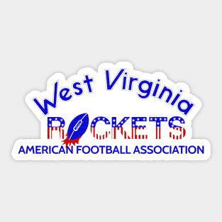 Defunct West Virginia (Charleston) Rockets AFA Football 1983 Sticker